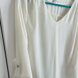 Elegant Cream Women's Top